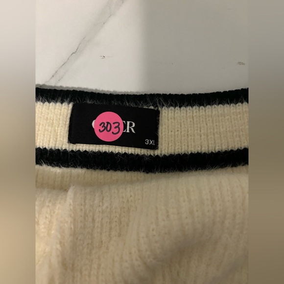 CIDER CONTRASTING BINDING KNIT STRAPLESS TOP 3XL - Picture 7 of 7